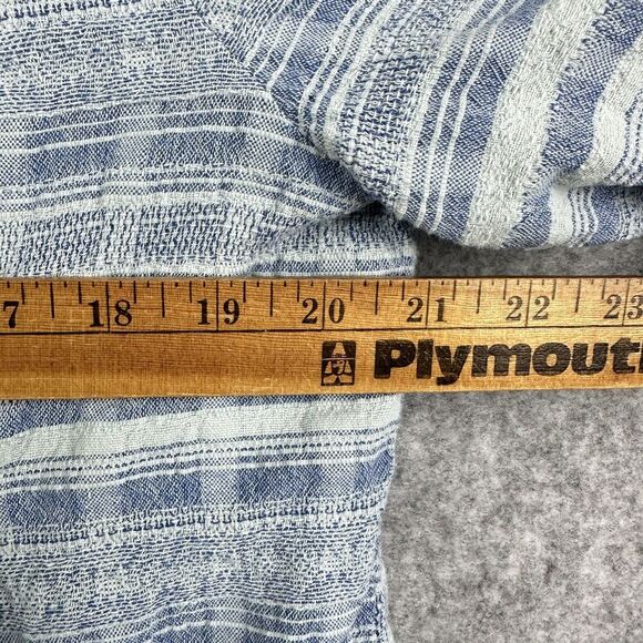 Marrakech Anthropologie Felina Blue Bomber Jacket Womens XL Textured Zip Snap - Picture 14 of 16